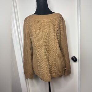 Tommy Hilfiger Cable Knit Women’s Beige Sweater Size Medium